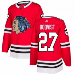 Mens Adidas Chicago Blackhawks 27 Adam Boqvist Authentic Red Fashion Gold NHL Jersey 