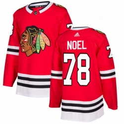 Mens Adidas Chicago Blackhawks 78 Nathan Noel Premier Red Home NHL Jersey 