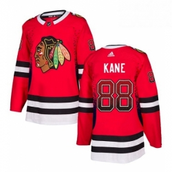 Mens Adidas Chicago Blackhawks 88 Patrick Kane Authentic Red Drift Fashion NHL Jersey 