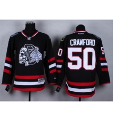 NHL Chicago Blackhawks #50 Corey Crawford Stitched black jersey[2014 new]