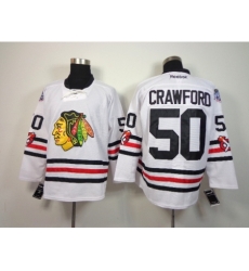 NHL Chicago Blackhawks #50 Crawford 2015 Winter Classic White Jerseys