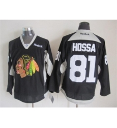 NHL Chicago Blackhawks #81 Marian Hossa black jerseys