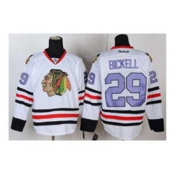 NHL Jerseys Chicago Blackhawks #29 Bickell white[number purple]