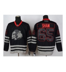 NHL Jerseys Chicago Blackhawks #65 Shaw black ice[the skeleton head]