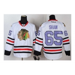NHL Jerseys Chicago Blackhawks #65 Shaw white[number purple]