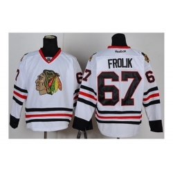 NHL Jerseys Chicago Blackhawks #67 Frolik White Jerseys