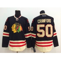 NHL chicago blackhawks #50 Corey Crawford black jerseys(2015 new classic)