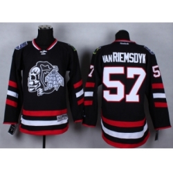 NHL chicago blackhawks #57 vanriemsdyk black jerseys[2014 new stadium]