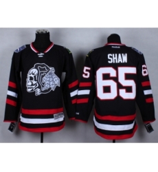 NHL chicago blackhawks #65 Andrew Shaw black jersey[2014 new stadium]
