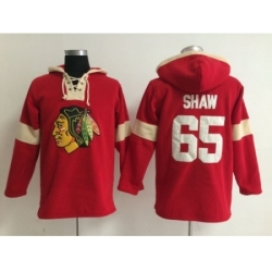 NHL chicago blackhawks #65 shaw red jerseys[pullover hooded sweatshirt]