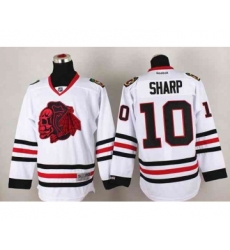 nhl jerseys chicago blackhawks #10 patrick sharp white[the skeleton head]