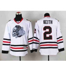 nhl jerseys chicago blackhawks #2 keith white-1[the skeleton head]