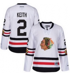 Blackhawks #2 Duncan Keith White 2017 Winter Classic Womens Stitched NHL Jersey