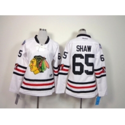 NHL Women chicago blackhawks #65 shaw white jerseys(2015 new classic)