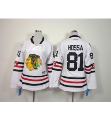 NHL Women chicago blackhawks #81 Marian Hossa white jerseys(2015 new classic)