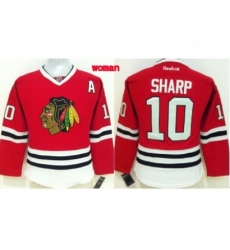 Women NHL Chicago Blackhawks 10 Patrick Sharp red Jersey