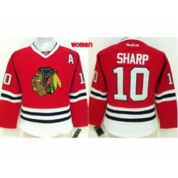 Women NHL Chicago Blackhawks 10 Patrick Sharp red Jersey