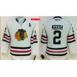 Women NHL Chicago Blackhawks #2 Duncan Keith classic white jerseys