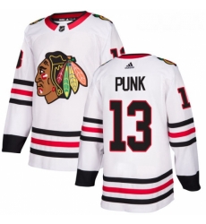 Womens Adidas Chicago Blackhawks 13 CM Punk Authentic White Away NHL Jersey 