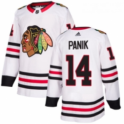 Womens Adidas Chicago Blackhawks 14 Richard Panik Authentic White Away NHL Jersey 