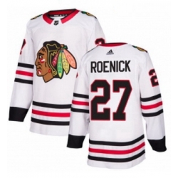 Womens Adidas Chicago Blackhawks 27 Jeremy Roenick Authentic White Away NHL Jersey 