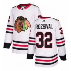 Womens Adidas Chicago Blackhawks 32 Michal Rozsival Authentic White Away NHL Jersey 