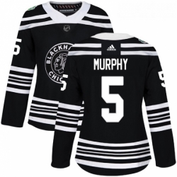 Womens Adidas Chicago Blackhawks 5 Connor Murphy Authentic Black 2019 Winter Classic NHL Jersey 