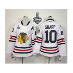 women nhl jerseys chicago blackhawks #10 sharp white[2015 winter classic][2015 stanley cup][patch A]