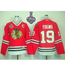 women nhl jerseys chicago blackhawks #19 toews red[2015 stanley cup][patch C]