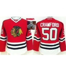 women nhl jerseys chicago blackhawks #50 crawford red[2015 Stanley cup champions]