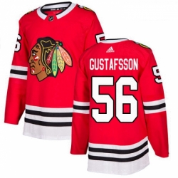 Youth Adidas Chicago Blackhawks 56 Erik Gustafsson Authentic Red Home NHL Jersey 