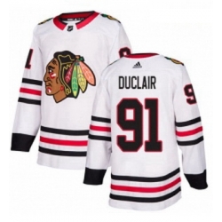 Youth Adidas Chicago Blackhawks 91 Anthony Duclair Authentic White Away NHL Jersey 