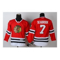 Youth nhl jerseys chicago blackhawks #7 seabrook red