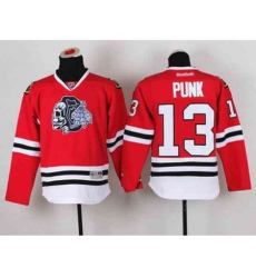 youth nhl jerseys chicago blackhawks #13 punk red-1[the skeleton head][punk]