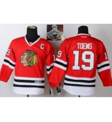 youth nhl jerseys chicago blackhawks #19 toews red[2015 Stanley cup champions][patch C]