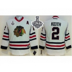 youth nhl jerseys chicago blackhawks #2 keith white[2015 winter classic][patch A]
