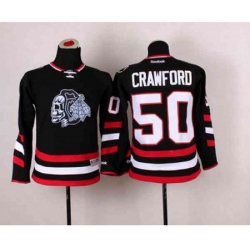 youth nhl jerseys chicago blackhawks #50 crawford black-1[2014 new stadium][the skeleton head]
