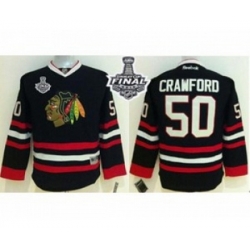 youth nhl jerseys chicago blackhawks #50 crawford black[2015 stanley cup]