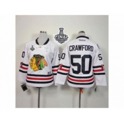 youth nhl jerseys chicago blackhawks #50 crawford white[2015 winter classic][2015 stanley cup]