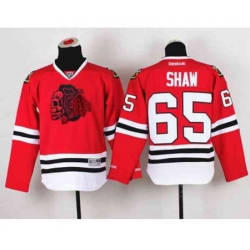 youth nhl jerseys chicago blackhawks #65 shaw red[the skeleton head]