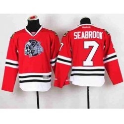 youth nhl jerseys chicago blackhawks #7 seabrook red-1[the skeleton head]