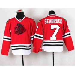 youth nhl jerseys chicago blackhawks #7 seabrook red[the skeleton head]