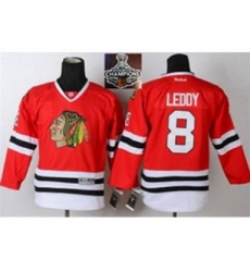 youth nhl jerseys chicago blackhawks #8 leddy red[2015 Stanley cup champions]