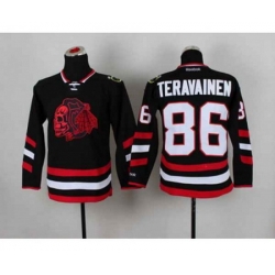 youth nhl jerseys chicago blackhawks #86 teravainen black[2014 Stadium Series][the skeleton head]