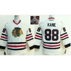 youth nhl jerseys chicago blackhawks #88 kane white[2015 Stanley cup champions]