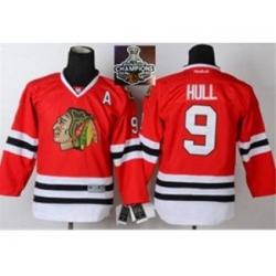 youth nhl jerseys chicago blackhawks #9 hull red[2015 Stanley cup champions][patch A]