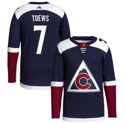 Adidas Colorado Avalanche 7 Devon Toews Navy Alternate Authentic Stitched NHL Jersey