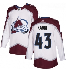 Avalanche #43 Nazem Kadri White Road Authentic Stitched Hockey Jersey