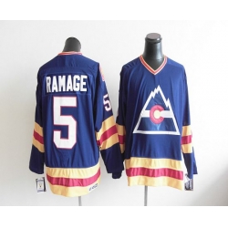 Avalanche CCM Throwback #5 Rob Ramage Blue Stitched NHL Jersey
