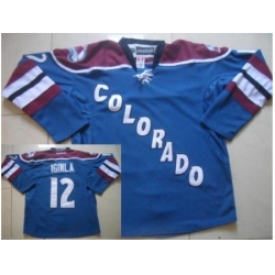 Colorado Avalanche 12 Jarome Iginla Blue NHL Jerseys